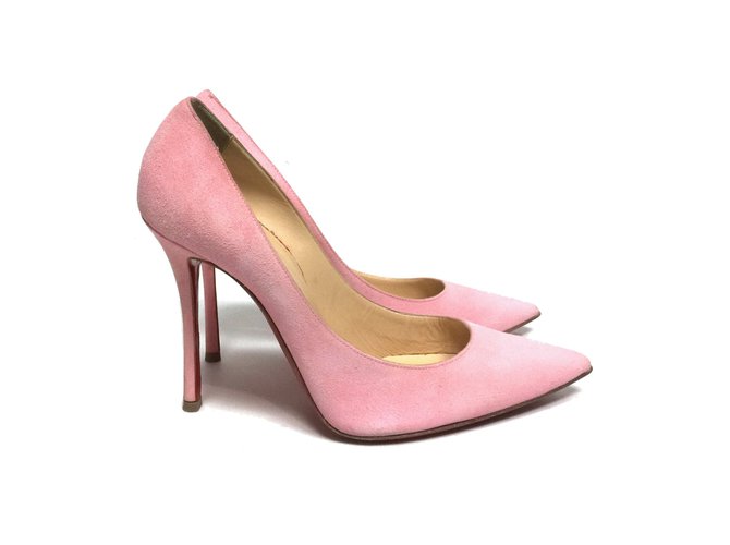 Christian Louboutin Decoltish 100 mm in Dolly Pink Suede ref