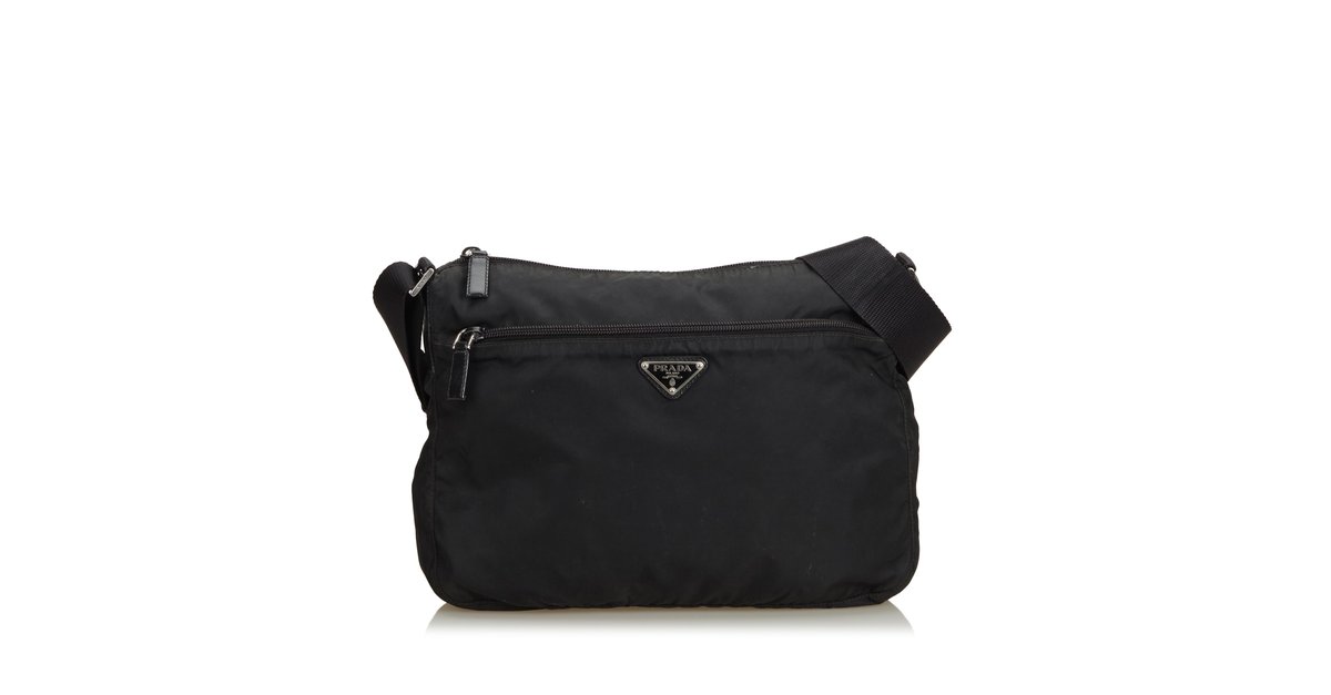 Prada Nylon Crossbody Bag Black Cloth ref.106055 - Joli Closet