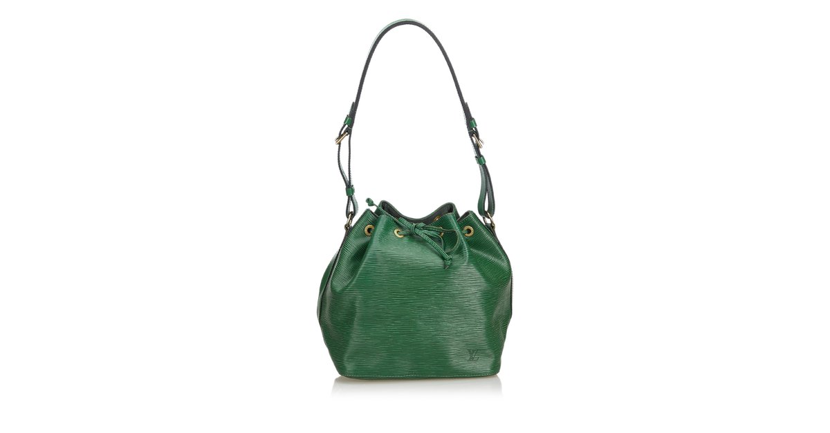 Louis Vuitton Epi Petit Noe Green Leather ref.107198 - Joli Closet
