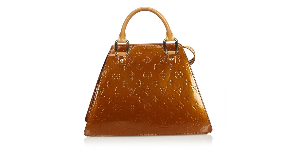 Louis Vuitton Vernis Forsyth Brown Bronze Leather Patent leather