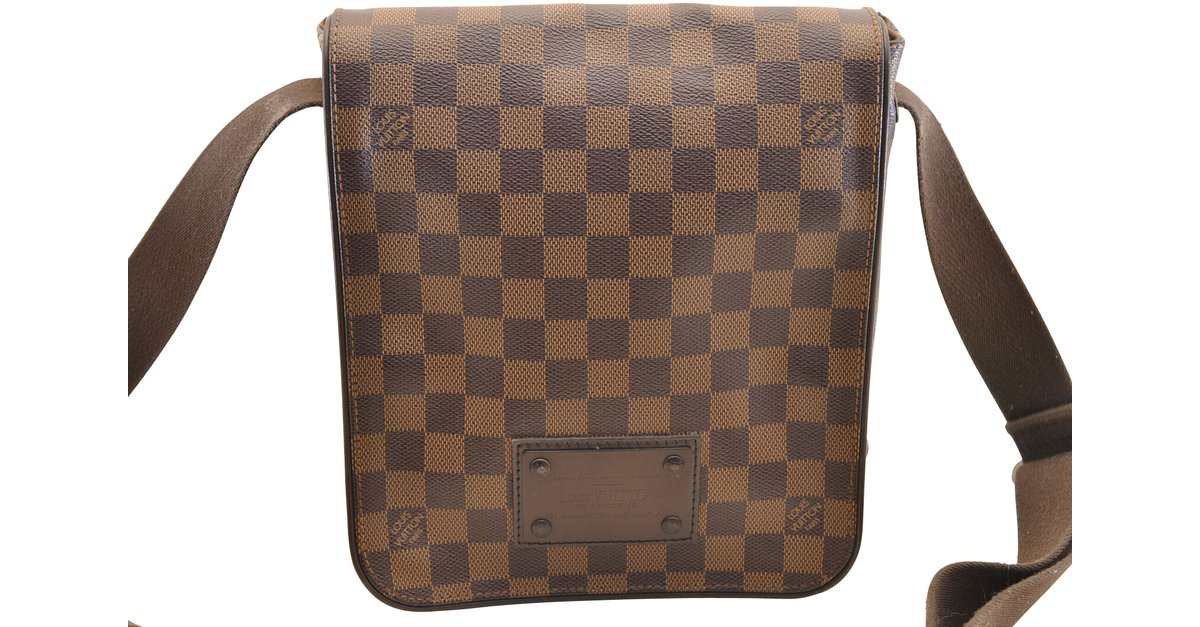 Brooklyn cloth handbag Louis Vuitton Brown in Cloth - 25282785