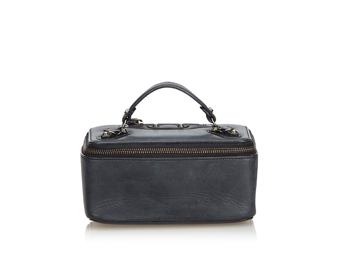Balenciaga Leather Vanity Box Black Joli Closet