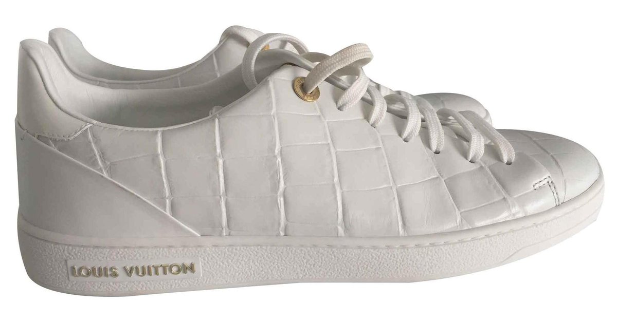 LOUIS VUITTON Frontrow Sneakers 40 White 319218