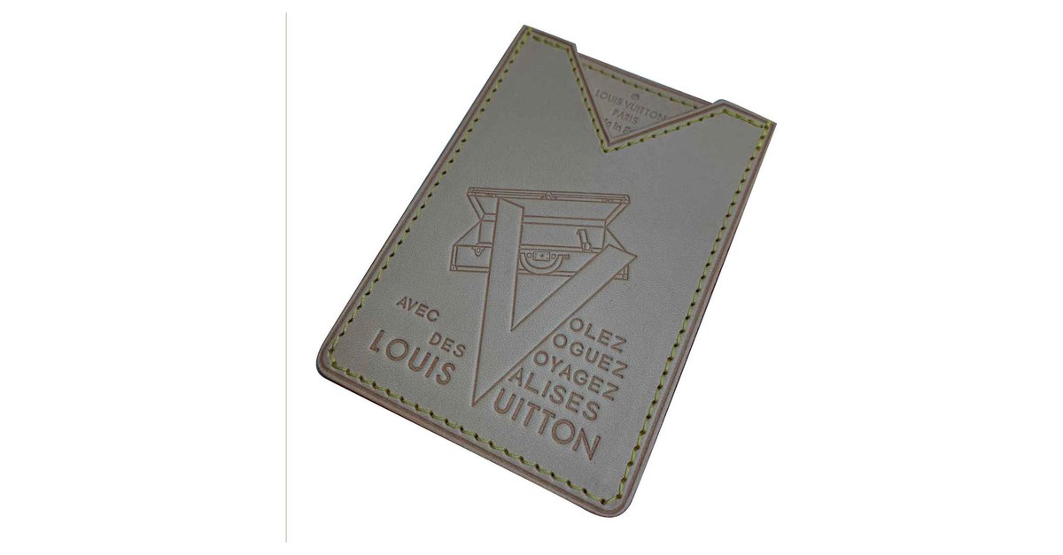 Louis Vuitton LV card holder new Beige Exotic leather ref.276765