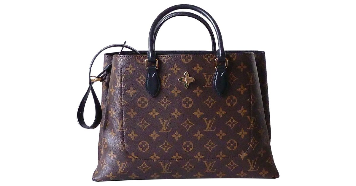 Louis Vuitton FLOWER TOTE MONOGRAM Brown Leather ref.116203 - Joli Closet