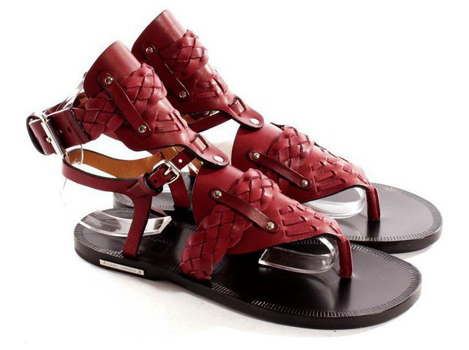 Isabel Marant Sandals Dark red Leather Joli Closet