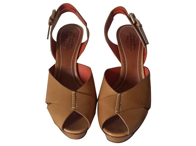 Sandales Santoni – Bleu Marine, Talons Plats, Pointure 38.5, Neuves Avec Emballage