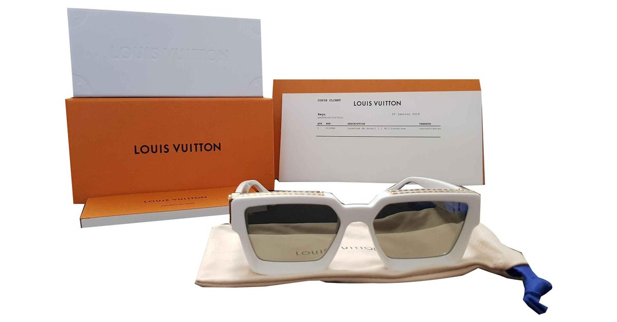Louis Vuitton 1.1 Millionaires Sunglasses White in Acetate with