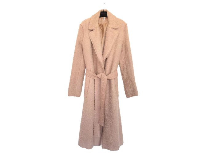 Shaggy alpaca coat Helmut lang Beige Wool Joli Closet