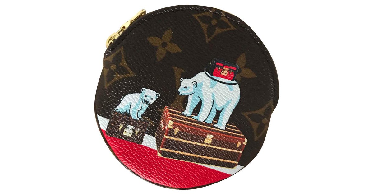 Louis Vuitton Polar Bears Round Coin Purse Brown ref.119084 - Joli Closet