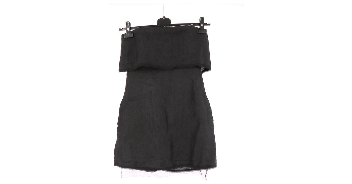 Bcbg Max Azria robe Black Linen ref.122585 - Joli Closet