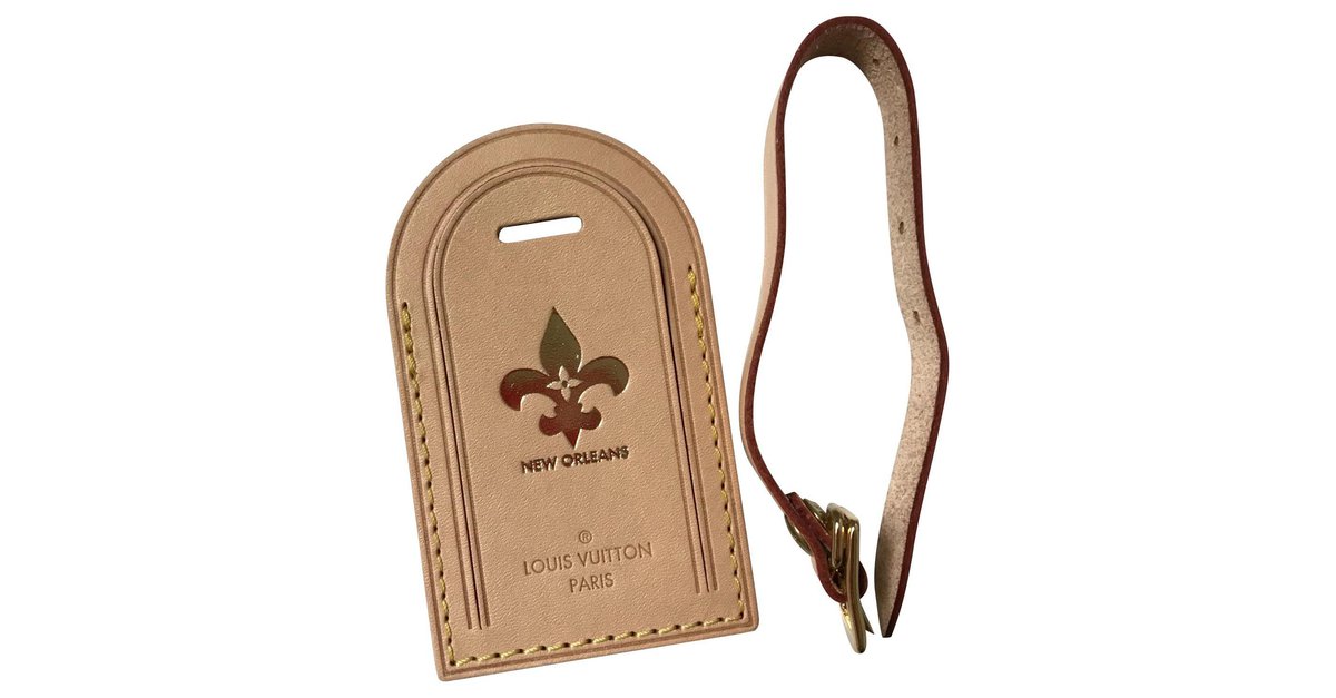 Louis Vuitton Luggage tag vacchetta large size hot stamping Candy