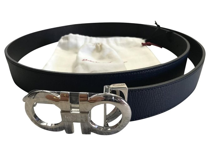Ceinture Faune Cuir Sellier Piquée Noir