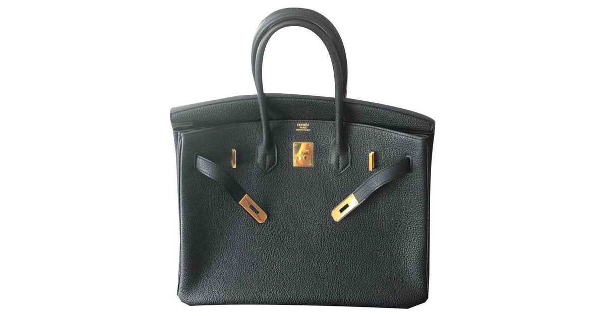 Hermès Birkin 35 Black Leather ref.124496 - Joli Closet