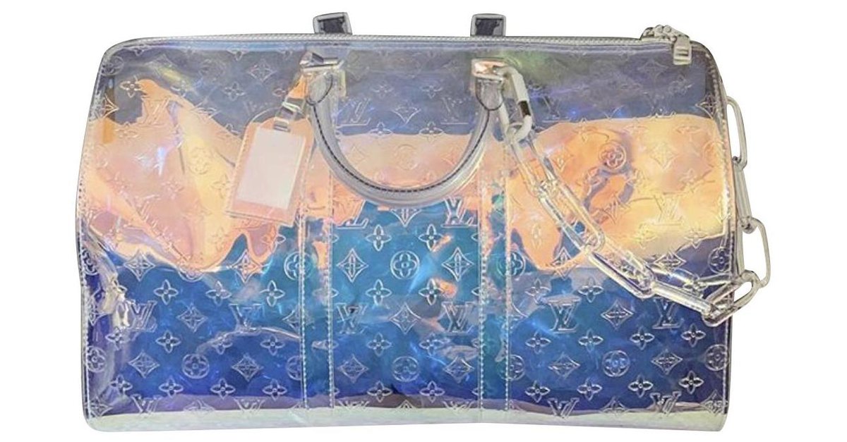 Louis Vuitton x Virgil Abloh Monogram PVC Prism Keepall Bandouliére 50