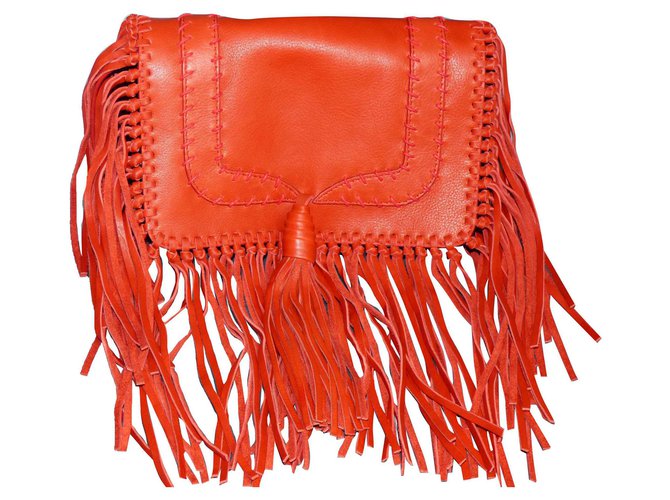 Ba&Sh Sacs à main Cuir Rouge Joli Closet