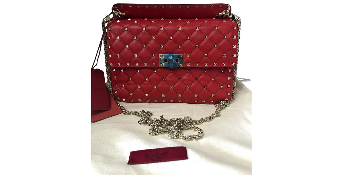 Valentino rockstud bag cheap red