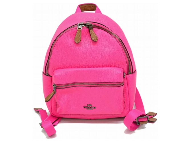 Coach Backpack Pink Leather ref.127698 Joli Closet