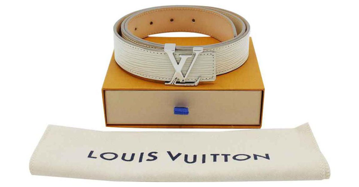 Louis Vuitton Cinturón LV Iconic Mahina Beige Cuero ref.392057 - Joli Closet