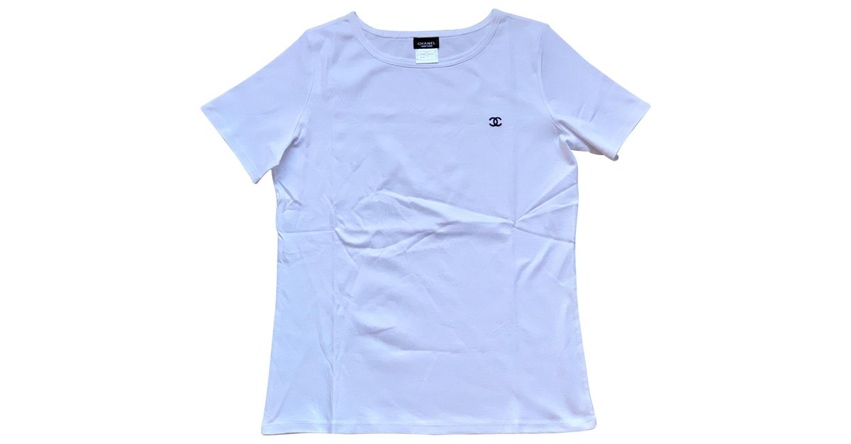 Chanel white tshirt Cotton ref.127930 - Joli Closet