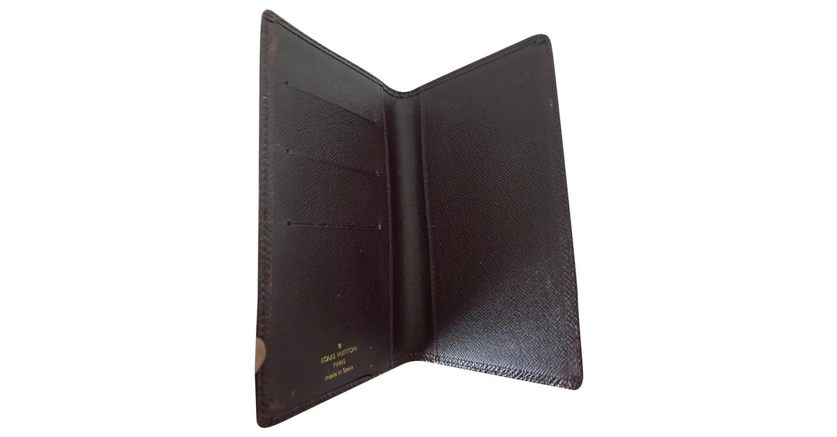 Louis Vuitton Taiga Long wallet AND card case SET Cognac Leather ref.131907  - Joli Closet