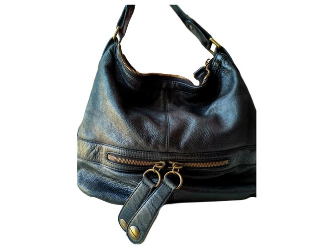 Gerard Darel Midday Midnight Black Leather Joli Closet