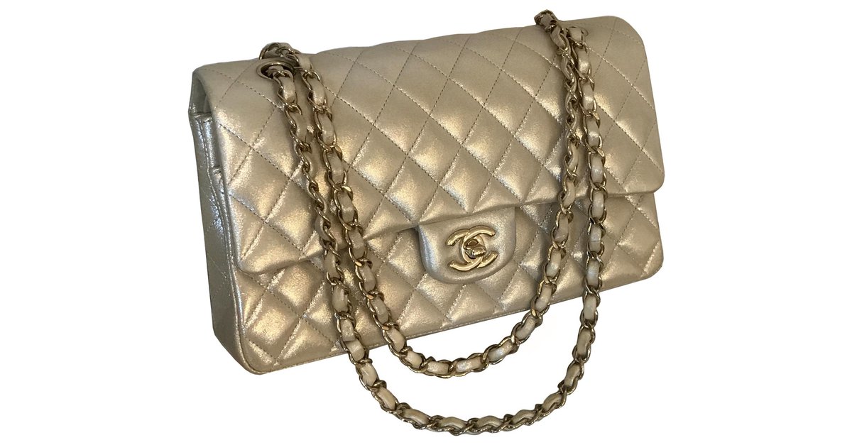 Timeless Classic Medium lined Flap Bag with Chanel box and dustbag Leather  Synthetic ref.135697 - Joli Closet