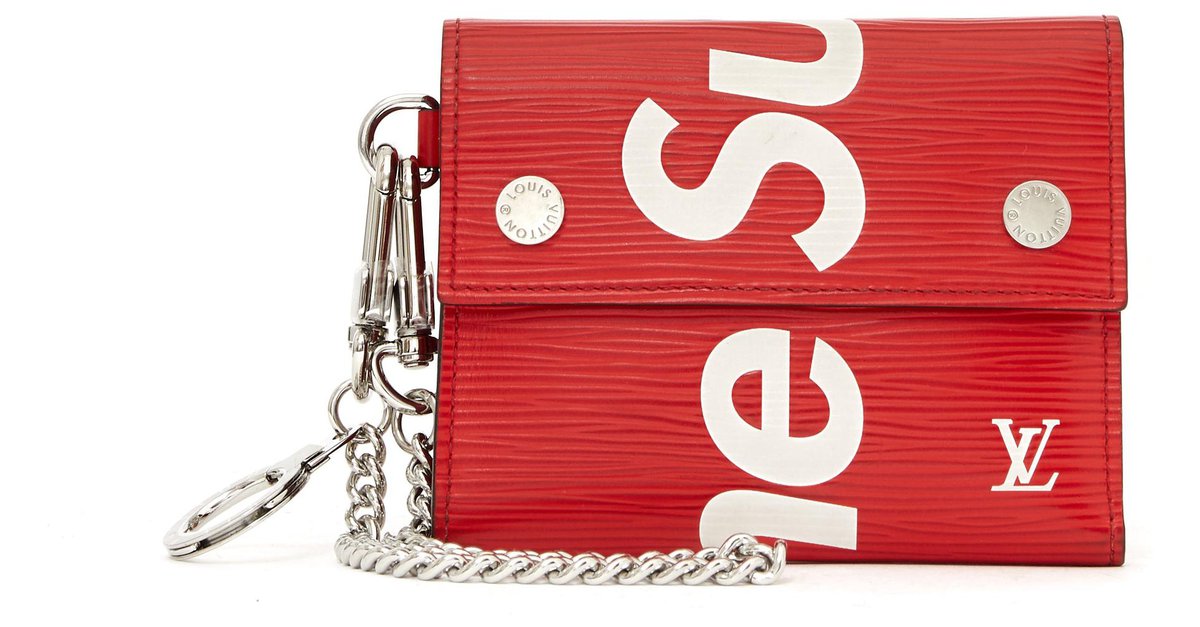 Louis Vuitton Supreme Chain Red Leather ref.657848 - Joli Closet