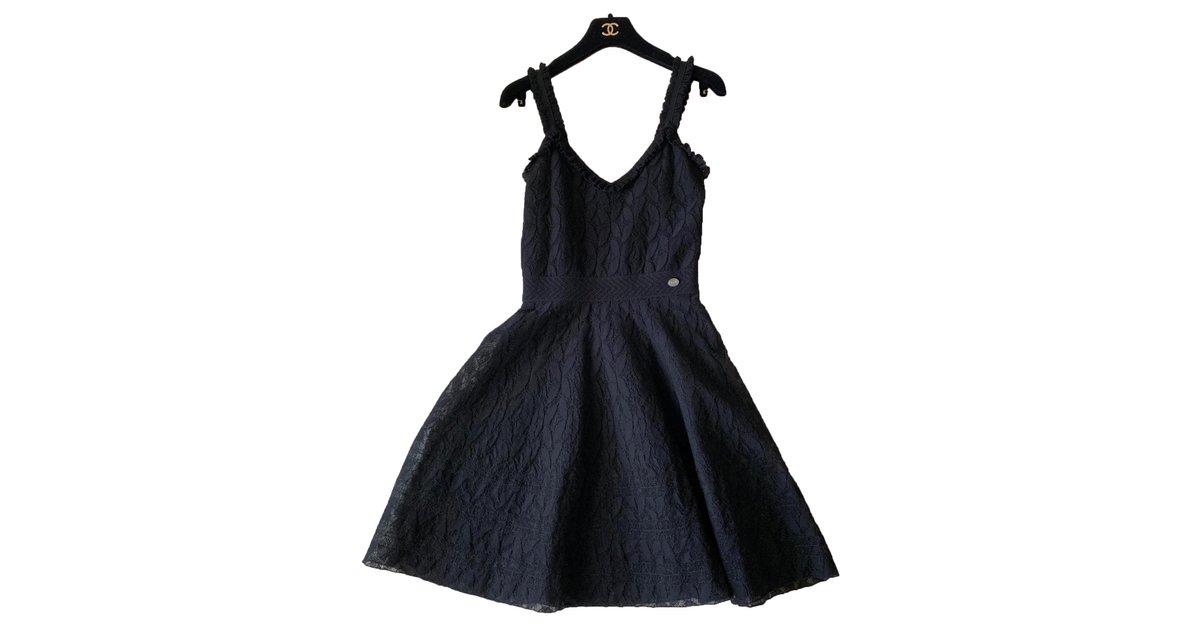 Dress Chanel Black size 34 FR in Cotton - 29728964
