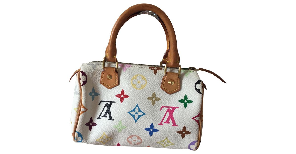 Louis Vuitton - Authenticated Nano Speedy / Mini HL Handbag - Cloth Multicolour Polkadot for Women, Never Worn