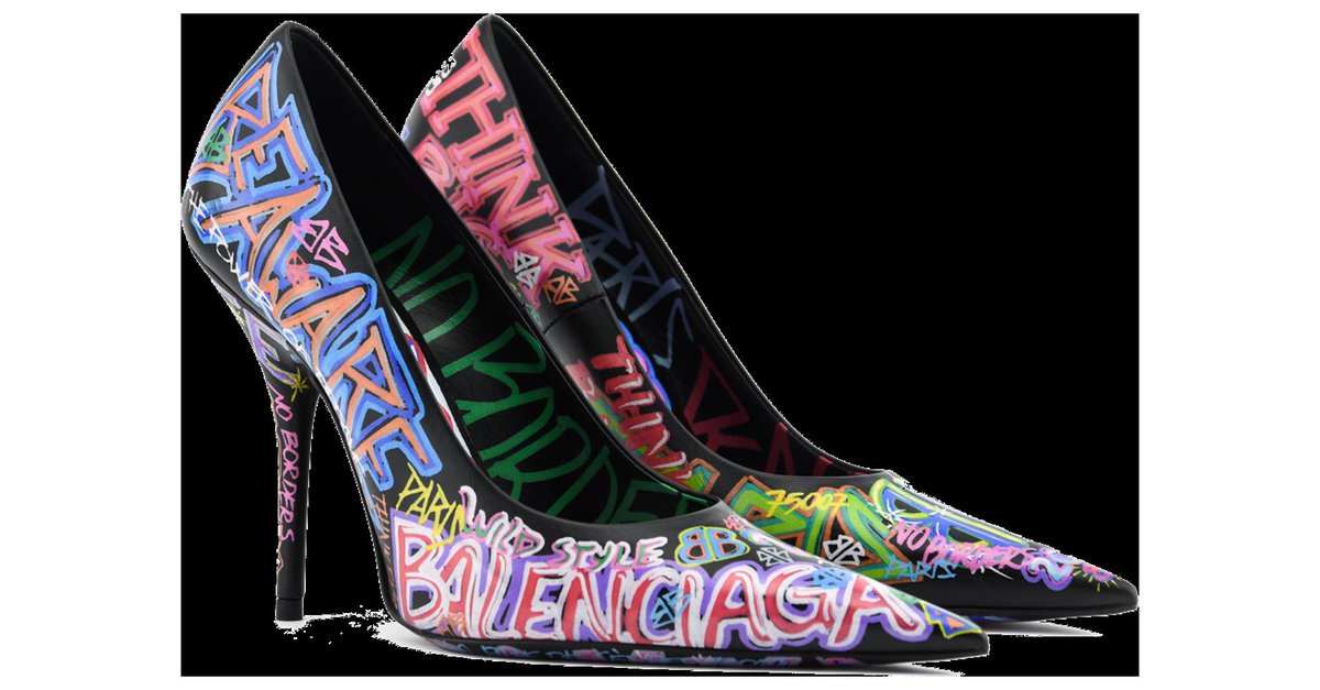 balenciaga graffiti pumps