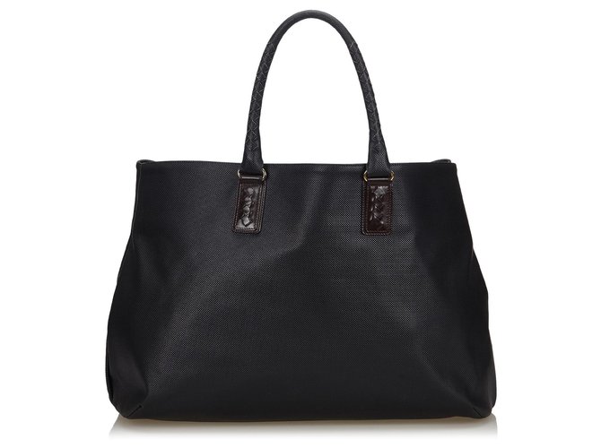 Bottega Veneta Black Marco Polo Tote Bag Plastic ref.139932 - Joli