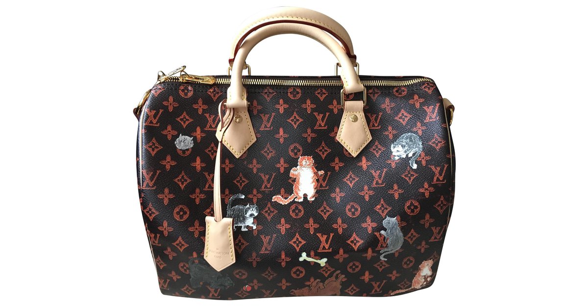 Louis Vuitton Speedy 35 Brown Cloth ref.929684 - Joli Closet