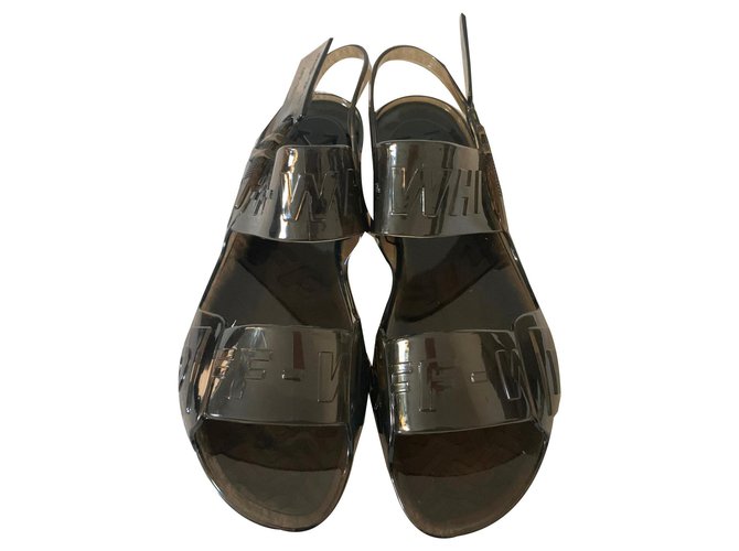 Jelly Flip Flops Off White Off White Jelly Sandals Blue Clearance