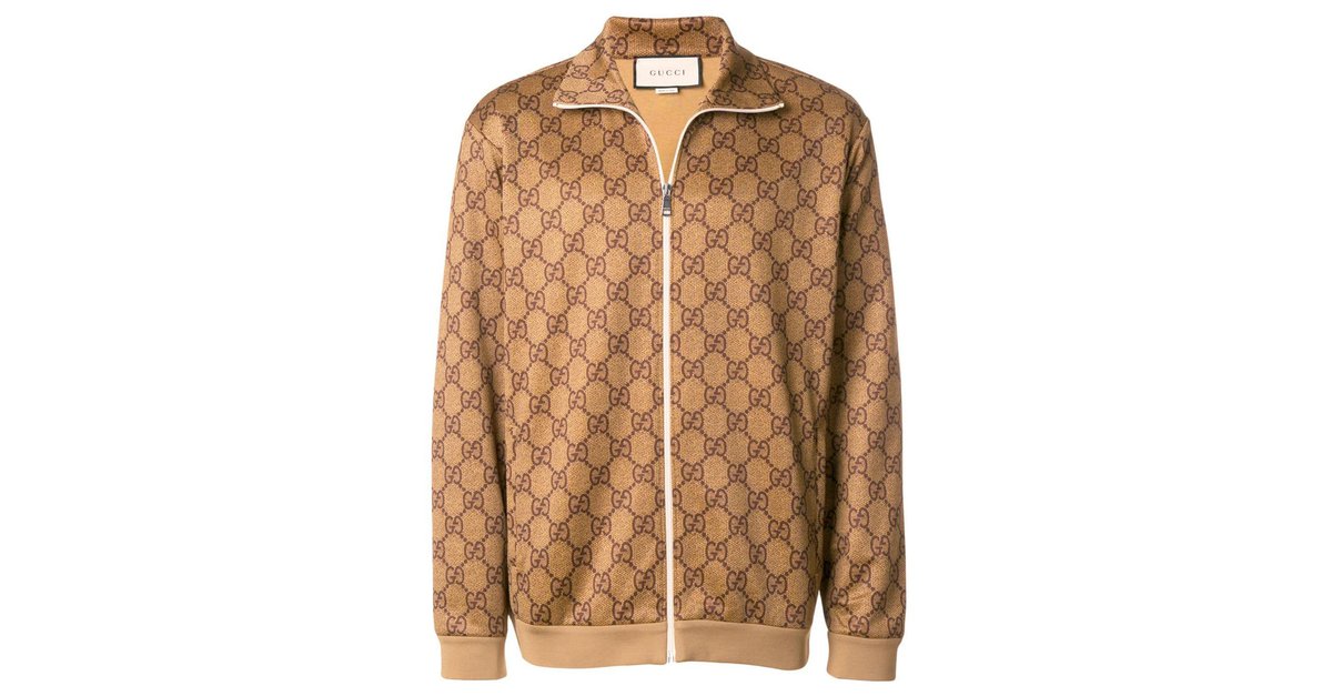 Alternativt forslag Tropisk Teoretisk Gucci zipped jacket Brown ref.141107 - Joli Closet
