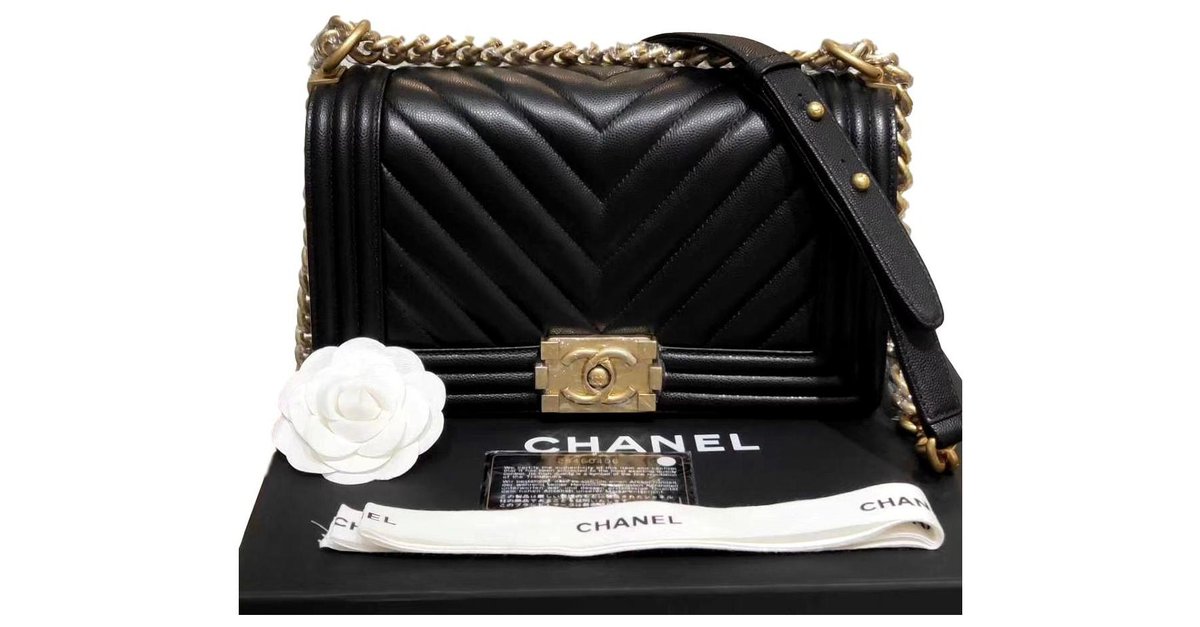 CHANEL LE BOY (1857xxxx) LARGE BLACK OMBRE GLAZED CALF LEATHER RUTHENIUM  HARDWARE, WITH CARD, NO DUST COVER