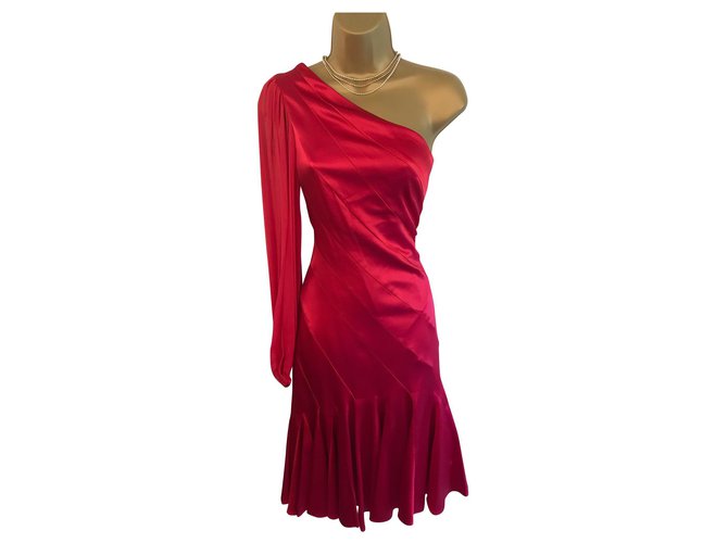 Karen Millen Dresses Red Silk Satin ref.JC141421 (Sold) - Joli Closet