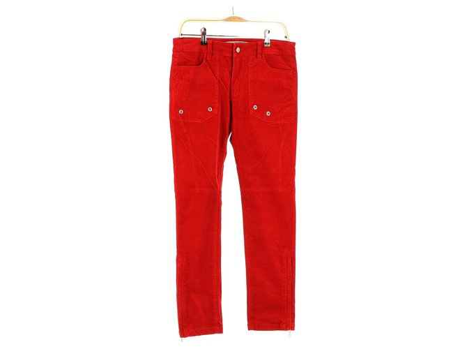 Zadig & Voltaire Pantalon Velours Rouge ref.142295 - Joli Closet