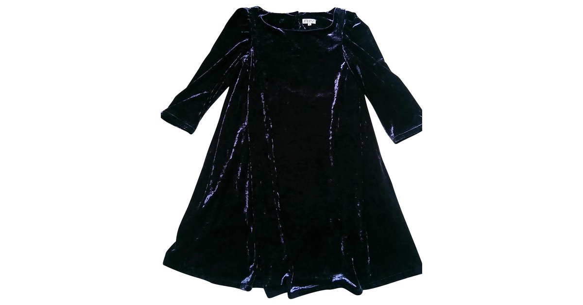 Claudie Pierlot Dresses Blue Velvet ref.142928 Joli Closet