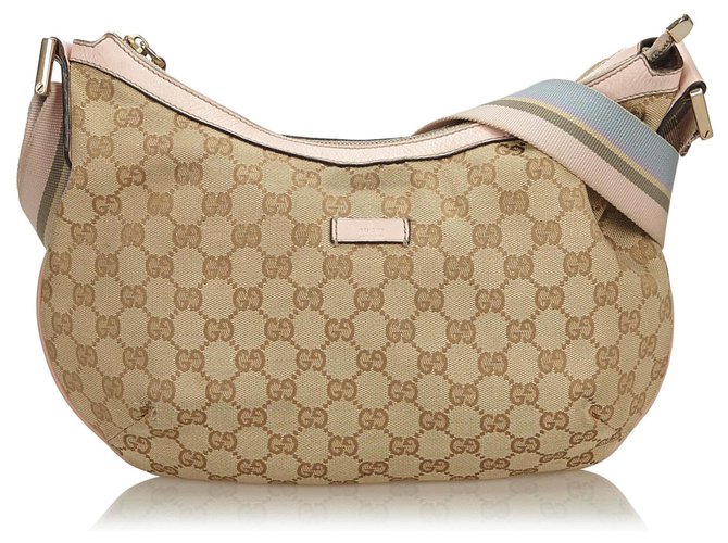 ショルダーバッグ・ポシェット GUCCI  Crossbody Bags Women Fabric Beige/Brown Gucci Brown GG Supreme Crossbody Bag Beige Dark brown