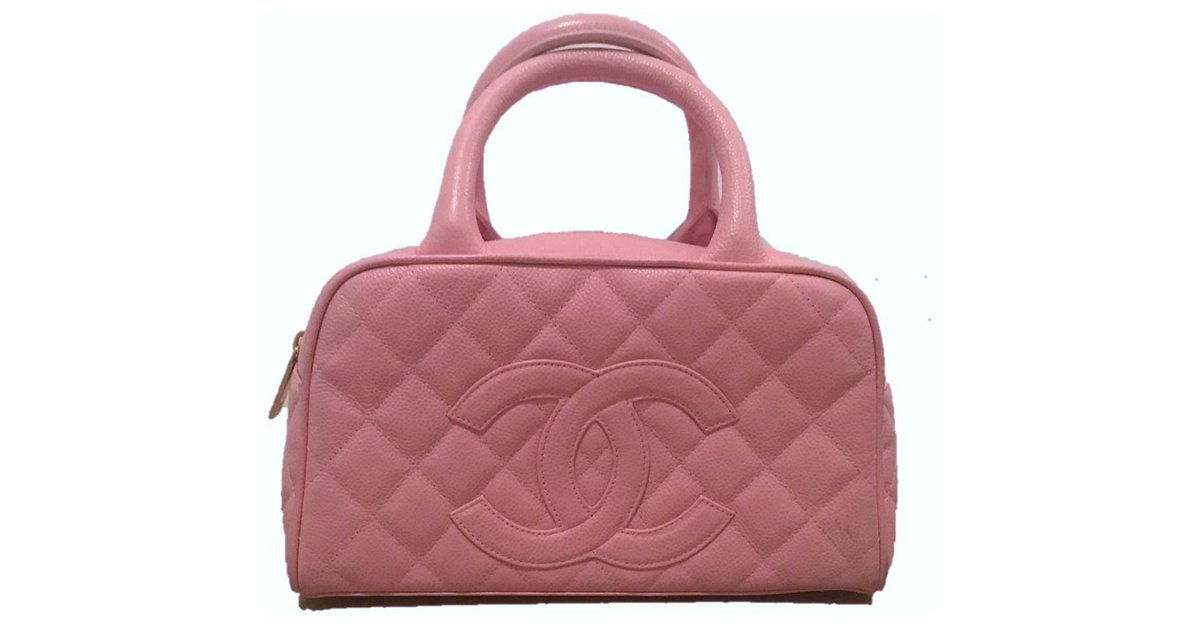 CHANEL - Pink caviar bowling Leather ref.144035 - Joli Closet