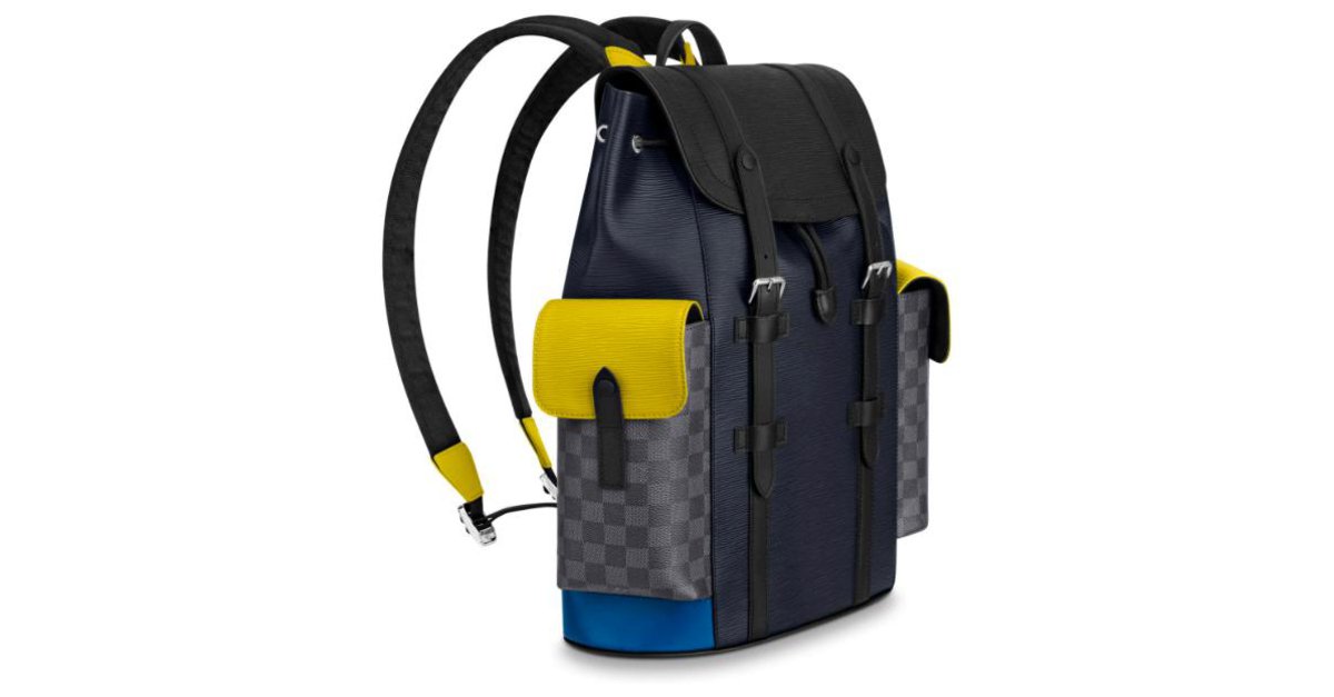 Louis Vuitton Christopher backpack Multiple colors Leather ref.144131 -  Joli Closet