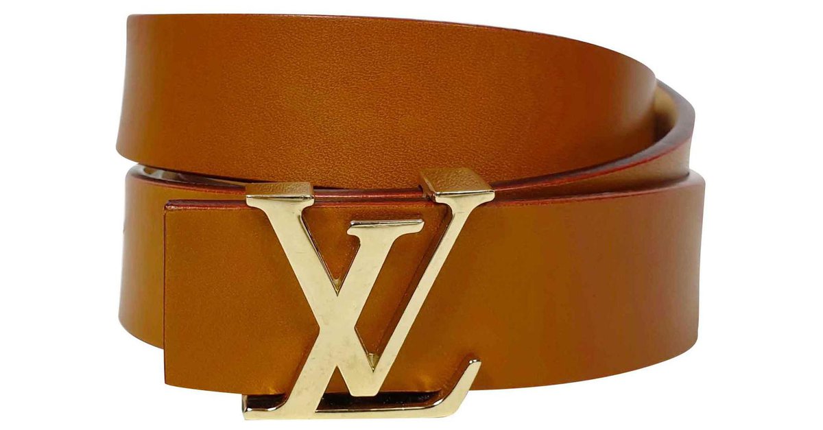 Leather belt Louis Vuitton Brown size 100 cm in Leather - 35802683