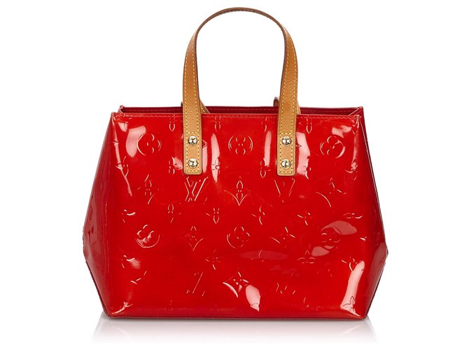 Louis Vuitton Red Vernis Reade PM Cuir Cuir vernis Rouge ref.144809