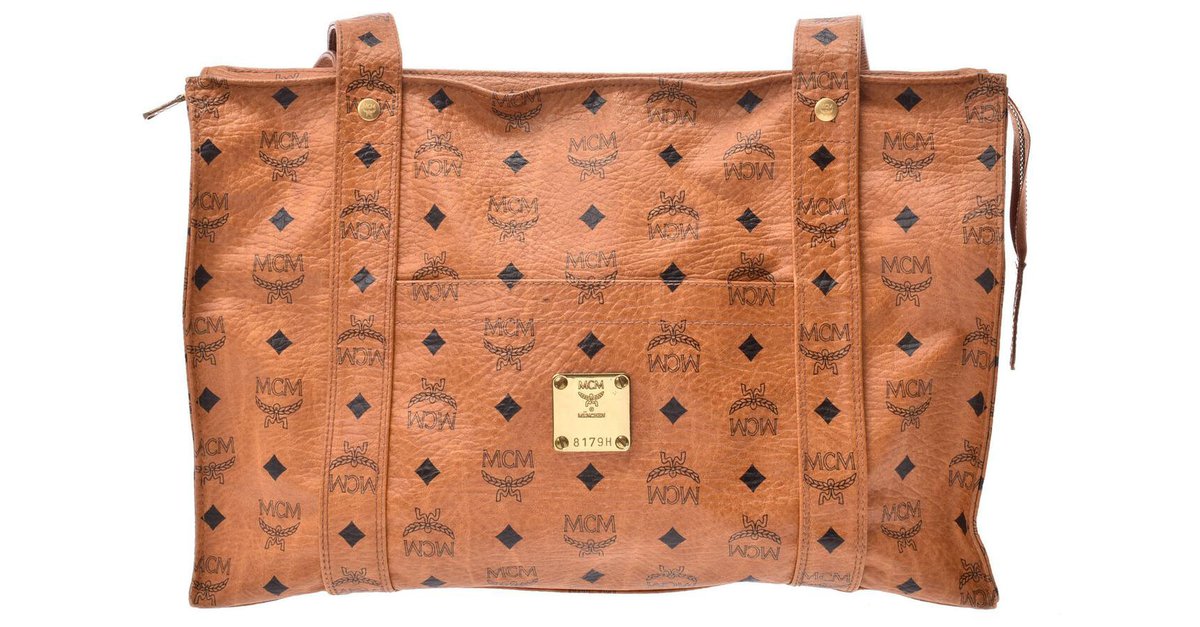MCM Shoulder Bag Brown Cloth ref.402933 - Joli Closet