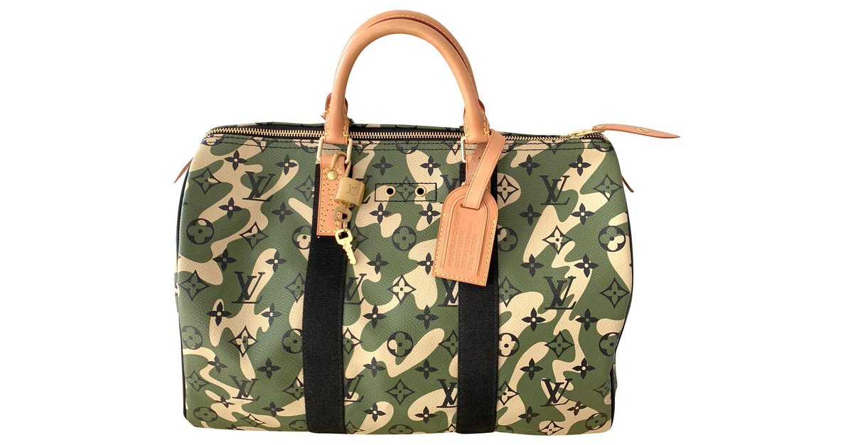 Louis Vuitton Speedy 35 Handbag Green Monogramouflage