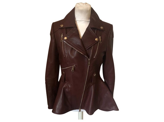 Jacket Alexander McQueen Purple Leather ref.146567 - Joli Closet
