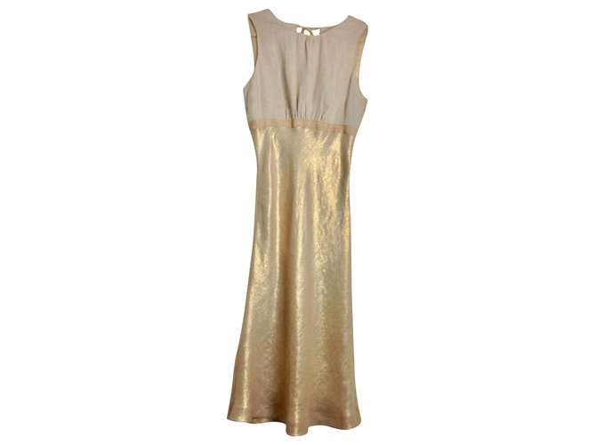 slim fit dress slacks Yellow Linen Peplum Midi Dress – self-portrait-US