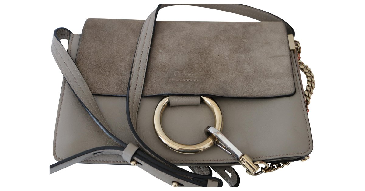 Chloé Faye Grey Leather ref.929841 - Joli Closet