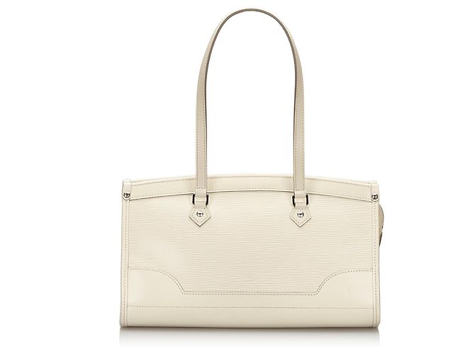 Louis Vuitton White Epi Madeleine PM Cream Leather ref.150288 - Joli Closet